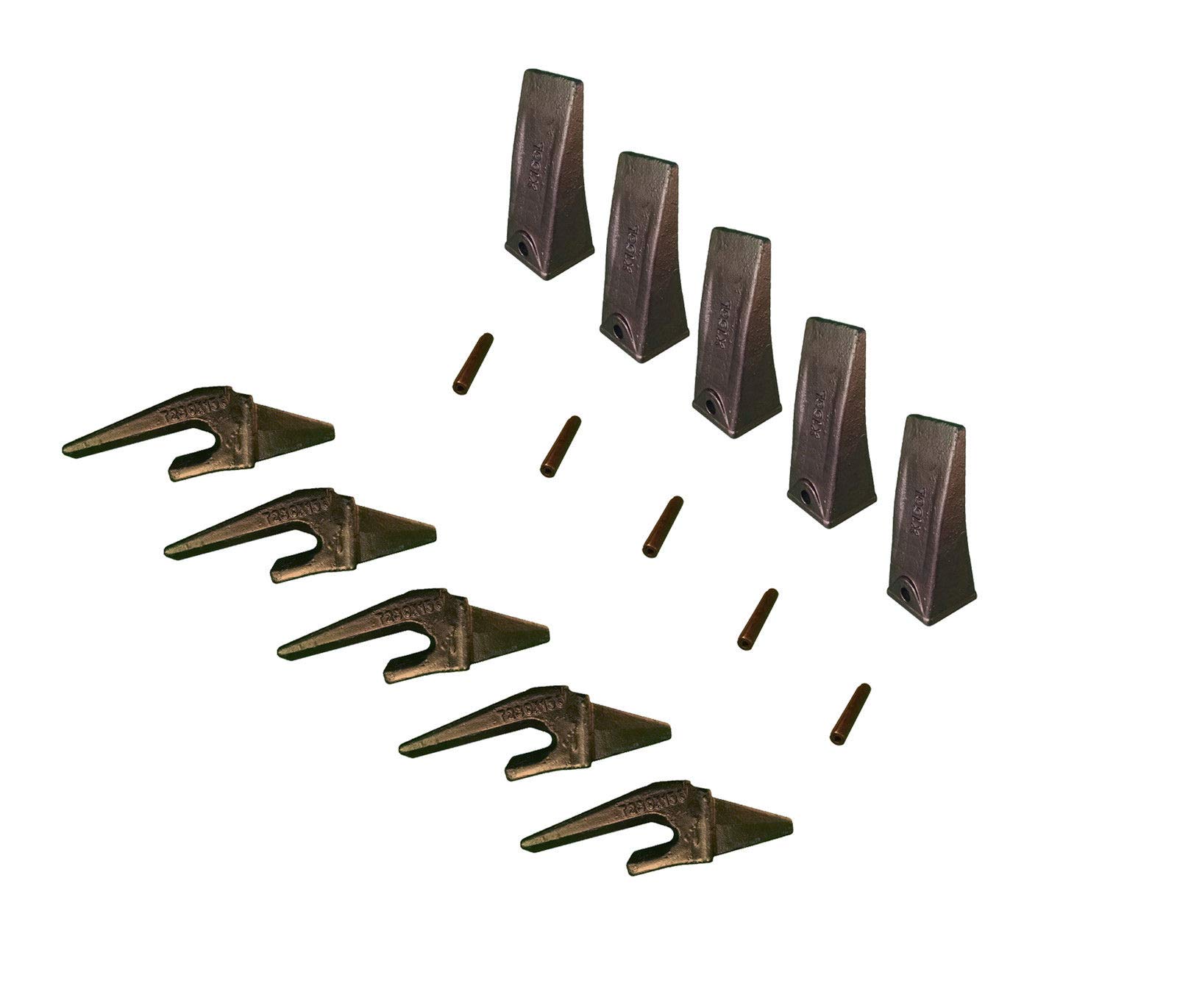 Amazon.com: 5 - Mini Excavator Bucket Teeth, weld-on Shanks & Pins